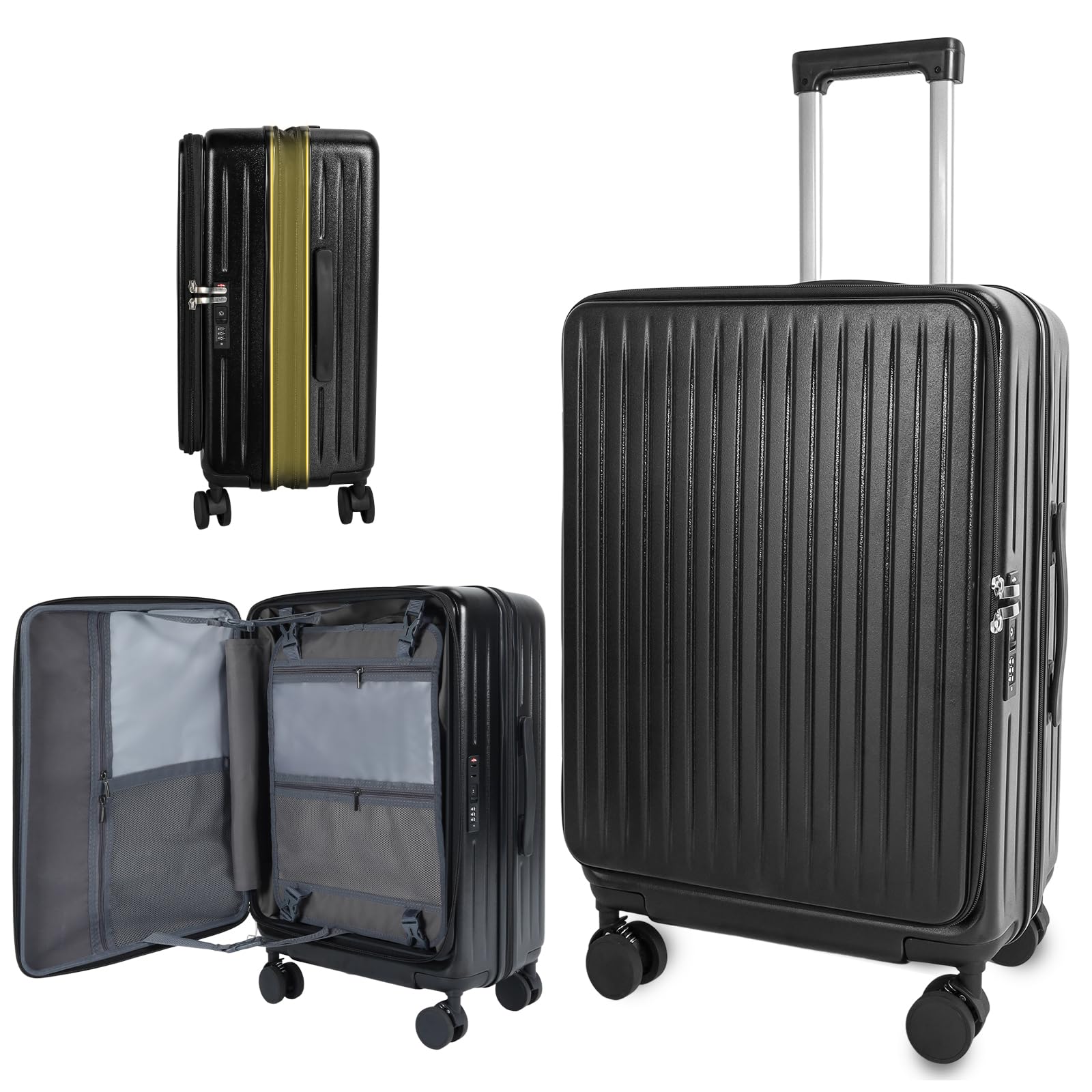 スーツケース フロントオープン キャリーケース 大容量 大型 XL 旅行 出張 Amazon | [J.K.T] スーツケース フロントオープン 特大容量 Lサイズ